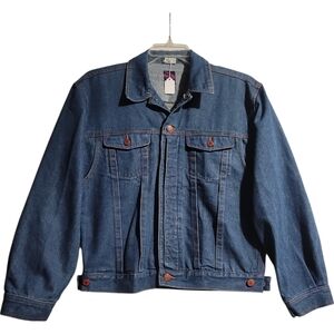 Denim jacket mens vintage 80s chores rodeo craftsman eclectic grandpa